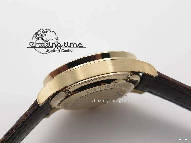 MIROTIME 0110 Original Portuguese 40mm Chrono RG Gray Dial Sliver Subdial on Leather Strap A 7392